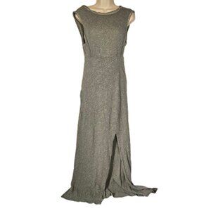 Free People Gray Heather Knit Open Back Maxi Dress Women's Size Small